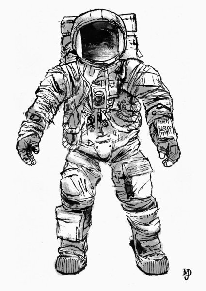 Космонавт зарисовка