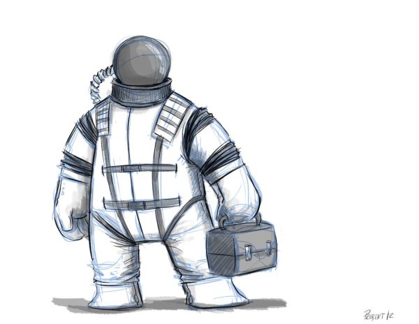 Космонавт арт фантастика