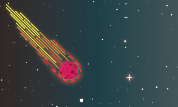 Метеорит рисунок