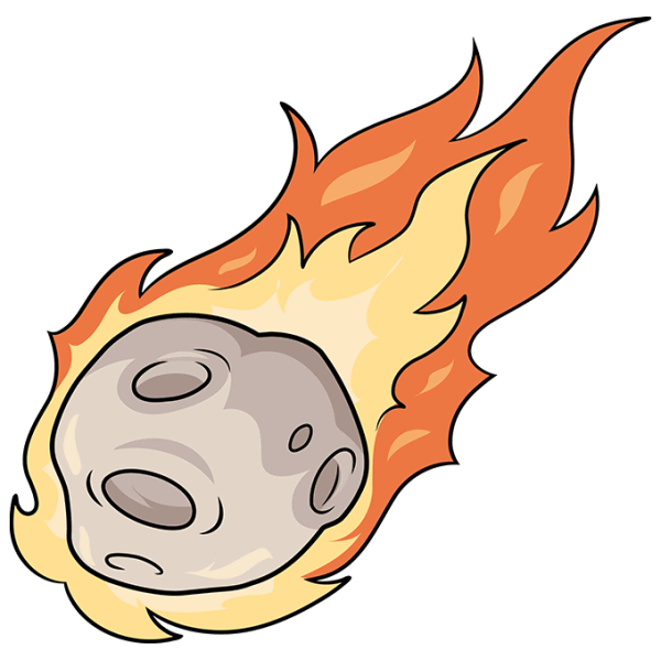 Метеорит 2д спрайт