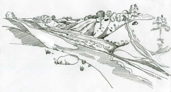 Зарисовка оврага