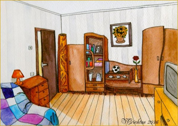 Нарисовать комнату дома