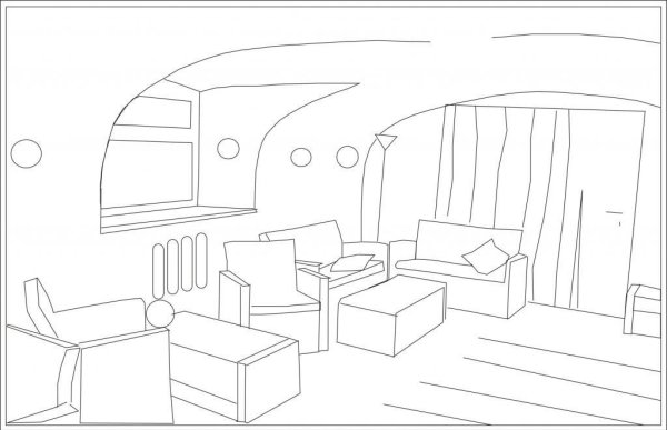 Нарисовать зал