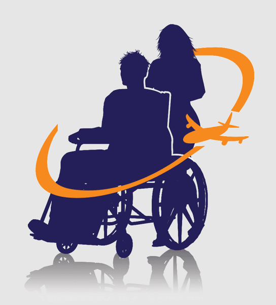 Силуэт инвалида колясочника