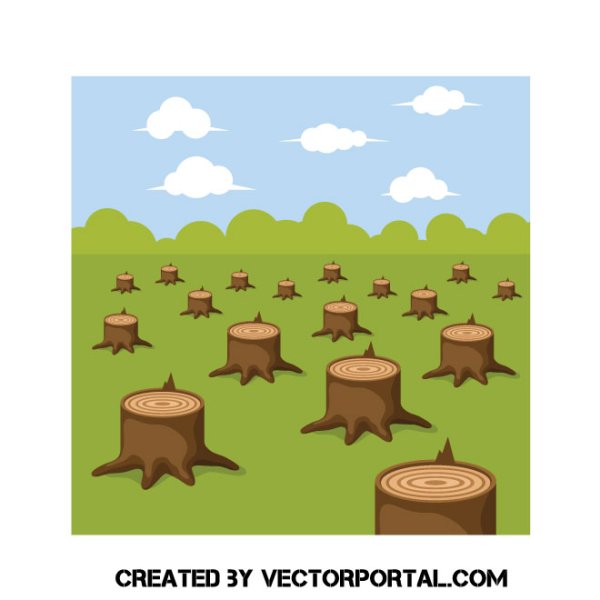 Вырубка леса для детей