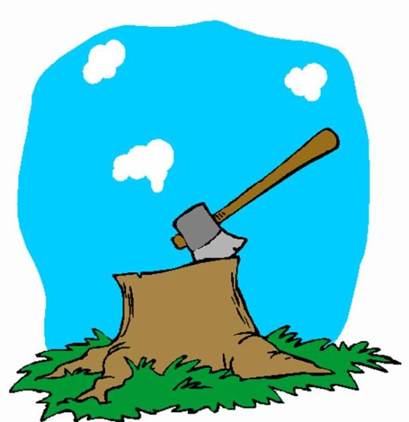 Вырубка деревьев карикатура