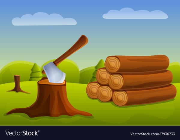 Вырубка леса карикатура