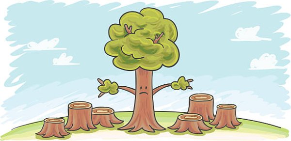 Вырубка леса для детей
