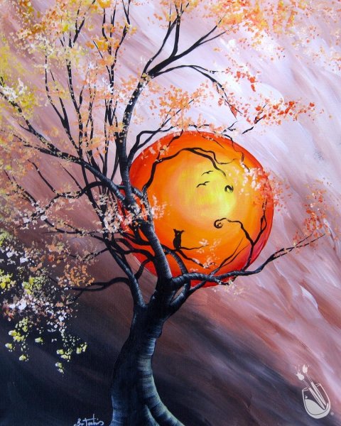 Картины гуашью для интерьера