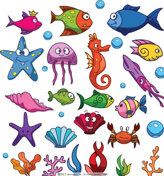 Морские обитатели Стикеры