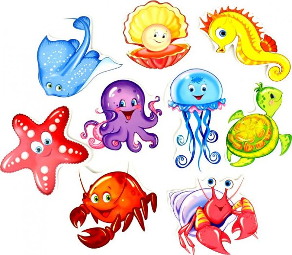 Морские обитатели для детей
