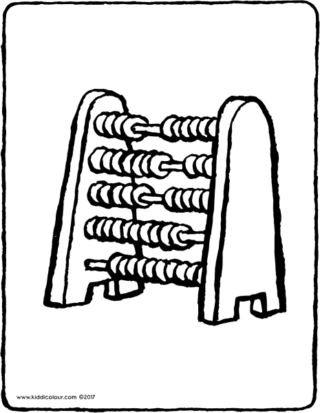 Счеты раскраска для детей