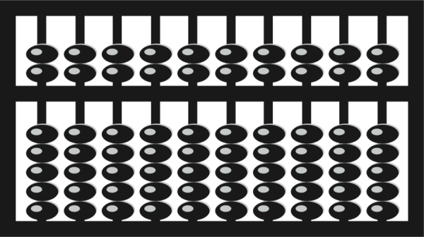 Счеты Абакус черно белые