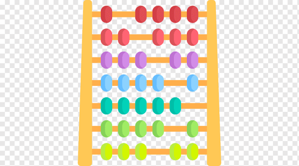 Счеты детские на прозрачном фоне