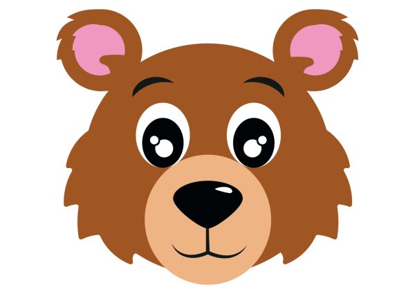 Лицо медведя вектор
