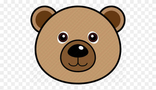 Силуэт морды медведя