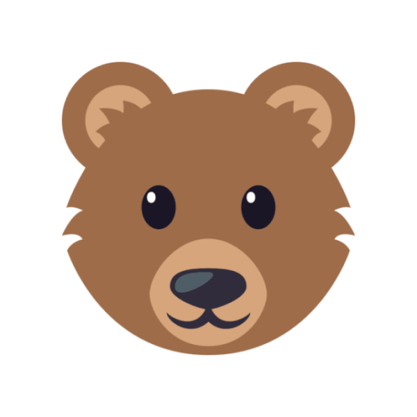 Мордочка белого медведя для аппликации