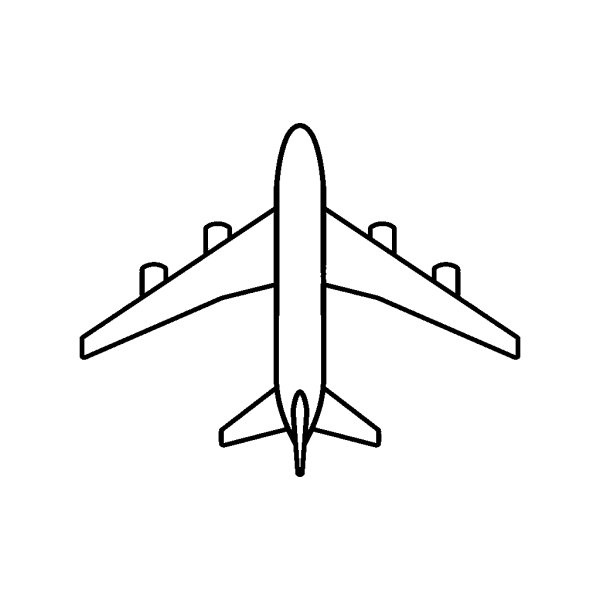 Самолет схематично