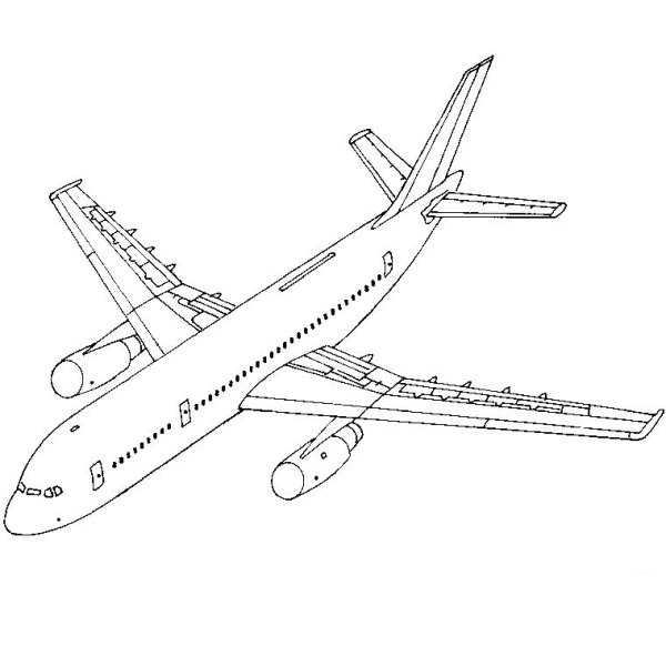 Раскраска самолет Airbus a320