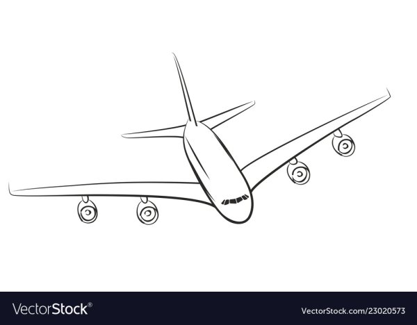 Самолет эскиз рисунка