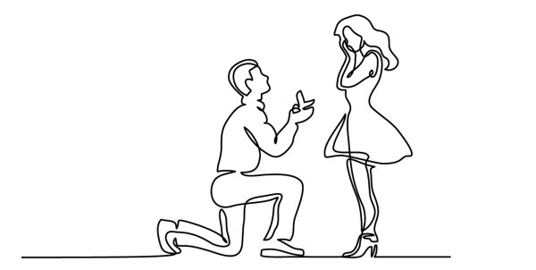 Предложение руки и сердца рисунок