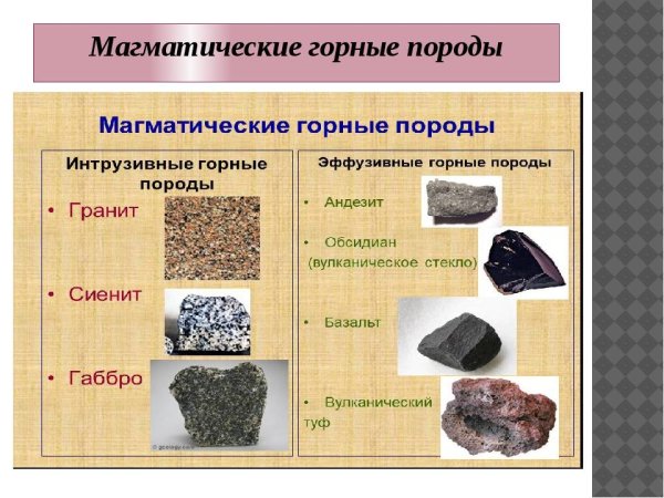 Горные породы и полезные ископаемые