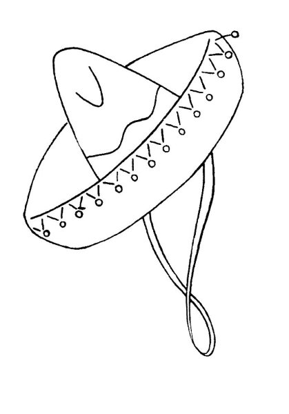 Шляпа раскраска