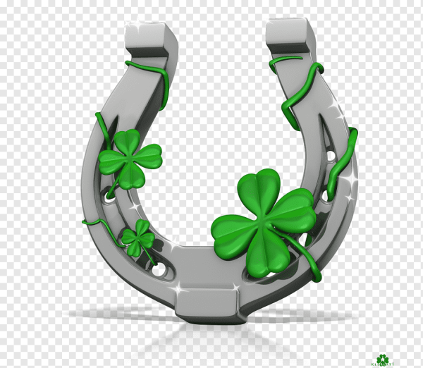 Тату подкова с клевером