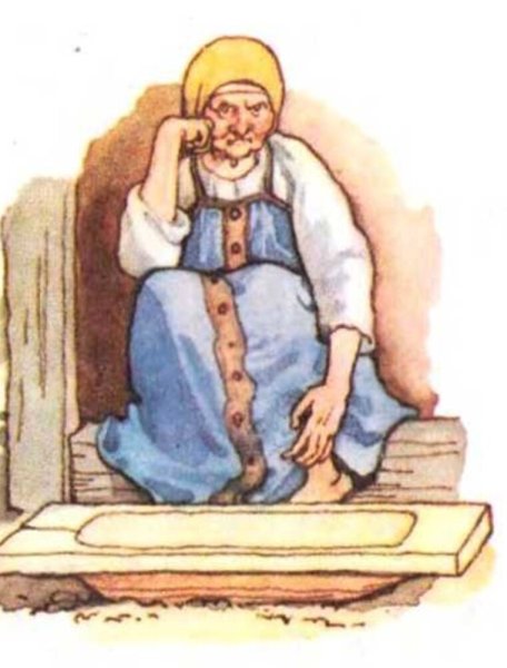 Сказка о рыбаке и рыбке старуха у корыта