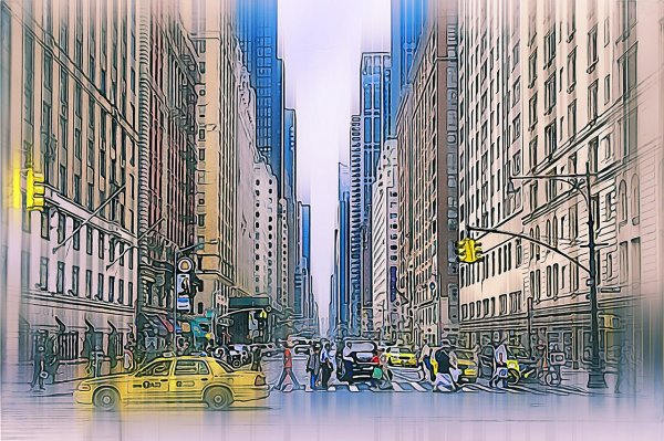 Архитектура Нью-Йорка Манхеттен