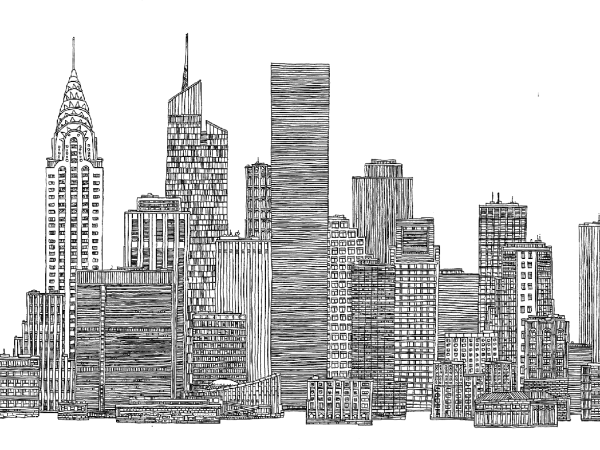 Небоскребы Нью-Йорка вектор