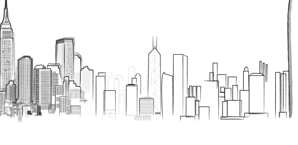 Небоскребы Нью-Йорка вектор