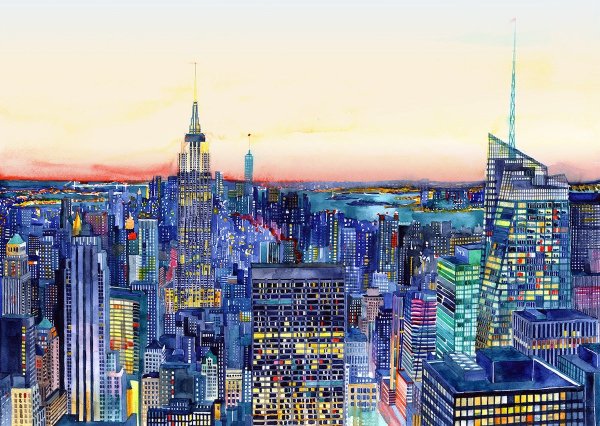 Нью Йорк Скайлайн арт