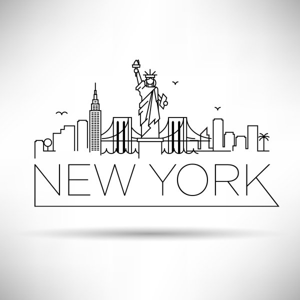 Рисунок New York легко