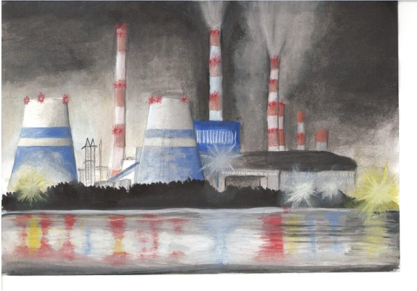 Черепетская ГРЭС Суворов рисунок