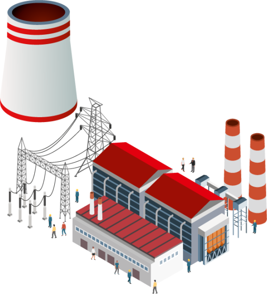 Рисованное изображение ТЭЦ