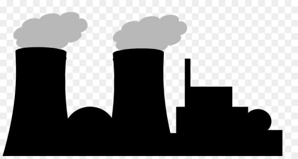 Труба завода на белом фоне