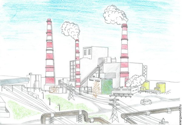 Завод раскраска для детей