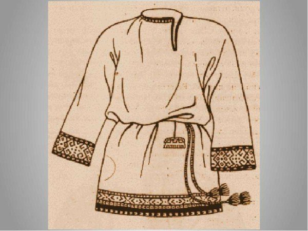 Рубаха-косоворотка древняя Русь