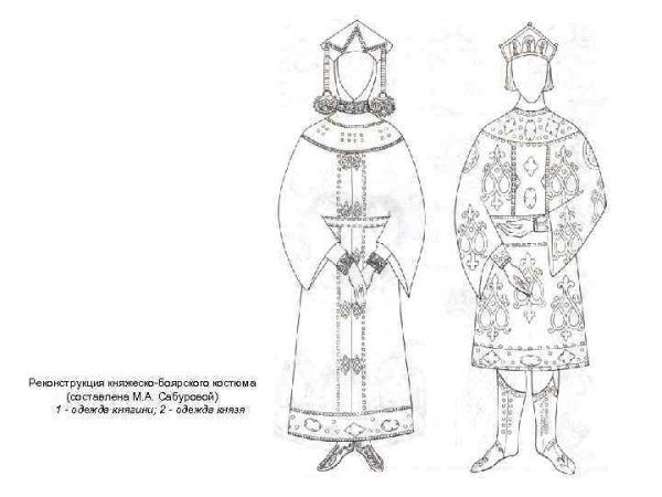 Одежда княгини и боярыни в древней Руси