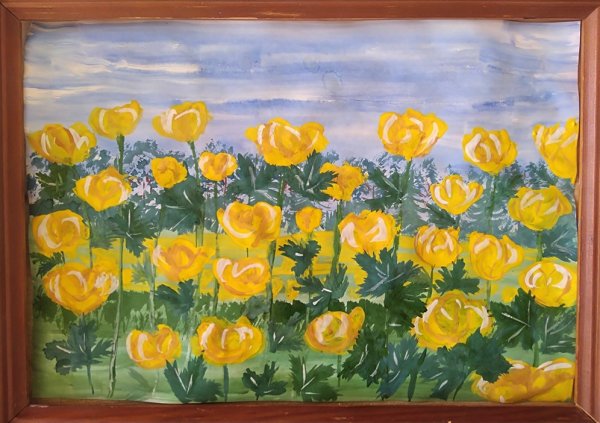 Лютик едкий веточка