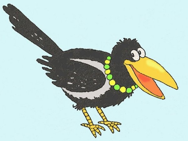 Ворона рисунок