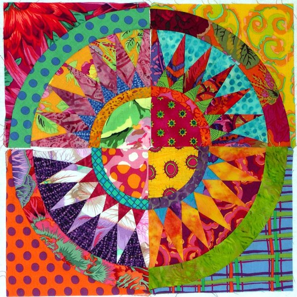 Лоскутное шитье квилт солнце