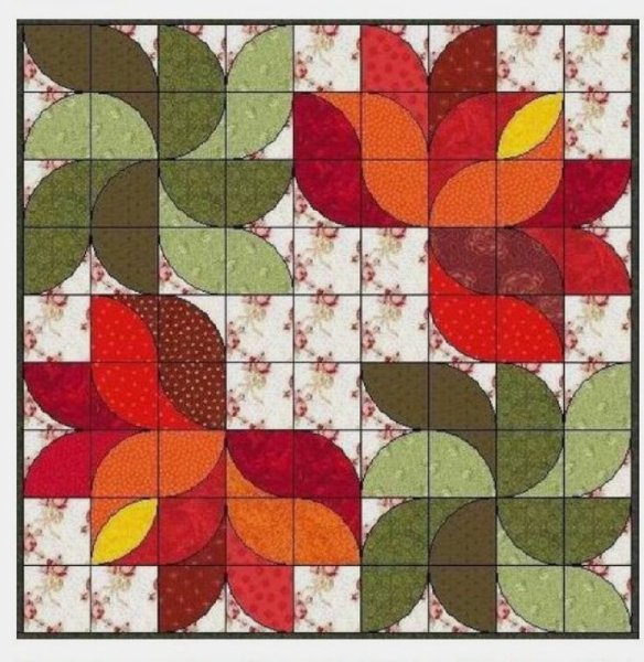 Пэчворк блок Диамант