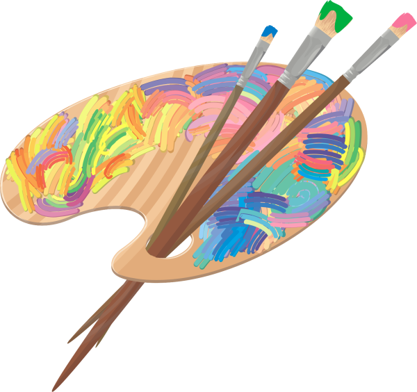 Палитра с кисточкой