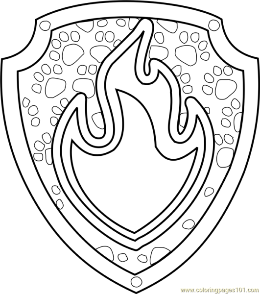 Щит раскраска для детей