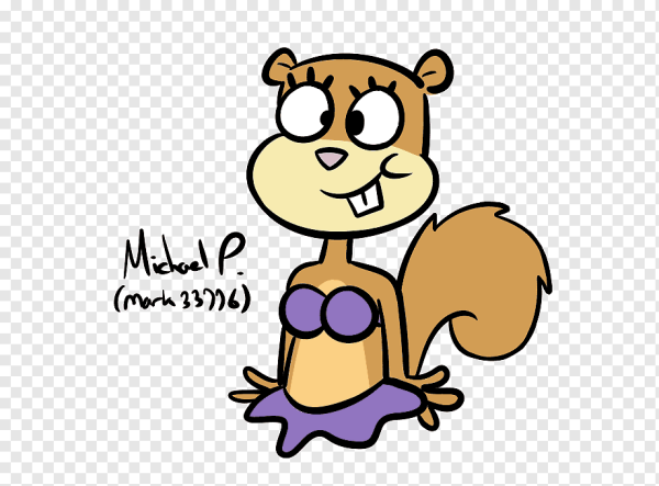 Раскраска Сэнди из губки Боба