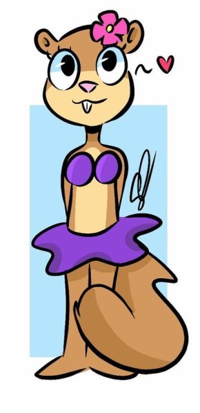 Губка Боб раскраска Сэнди