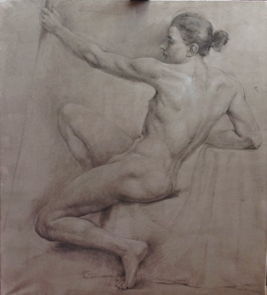 Академический рисунок фигуры контрапост