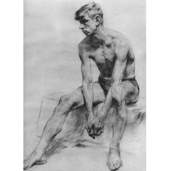 Репин натурщик живопись